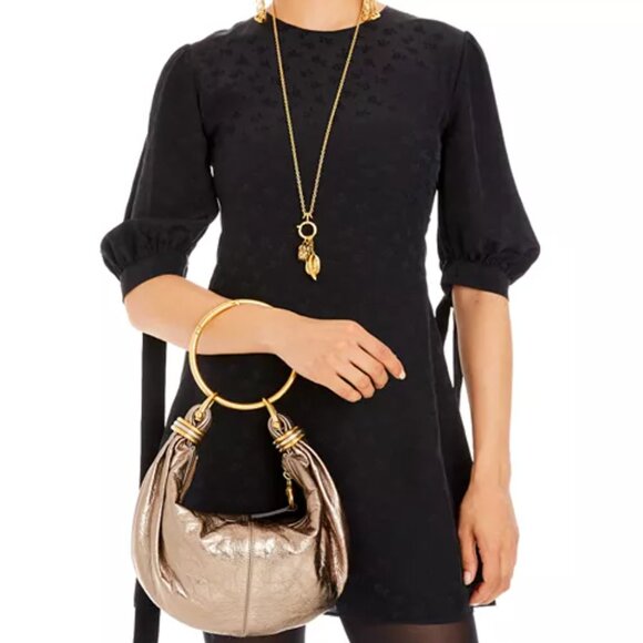 Chloe Small Bracelet Hobo Bag Shiny Gray NWT - Picture 2 of 5